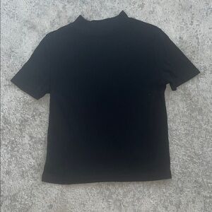 Streetwear Society Black Ribbed Short Sleeve Shirt